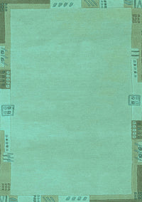 Abstract Light Blue Modern Rug, abs3077lblu