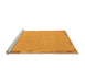 Sideview of Machine Washable Abstract Orange Modern Area Rugs, wshabs3077org