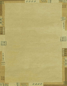 Abstract Metallic Gold Modern Rug, abs3077