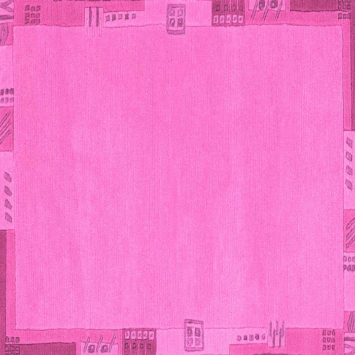 Square Machine Washable Abstract Pink Modern Rug, wshabs3077pnk