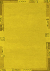 Abstract Yellow Modern Rug, abs3077yw