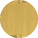 Round Abstract Brown Modern Rug, abs3077brn