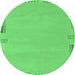 Round Abstract Emerald Green Modern Rug, abs3077emgrn