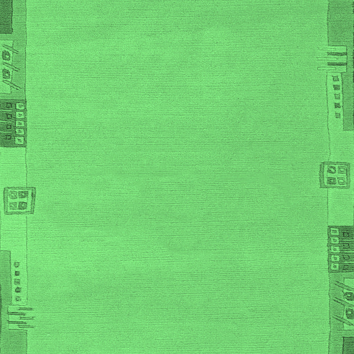 Machine Washable Abstract Emerald Green Modern Area Rugs, wshabs3077emgrn