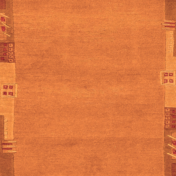 Machine Washable Abstract Orange Modern Area Rugs, wshabs3078org