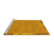 Sideview of Machine Washable Abstract Yellow Modern Rug, wshabs3078yw