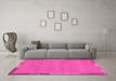 Machine Washable Abstract Pink Modern Rug in a Living Room, wshabs3078pnk