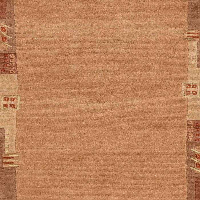 Machine Washable Abstract Orange Rug, wshabs3078