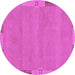 Round Machine Washable Abstract Purple Modern Area Rugs, wshabs3078pur