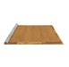 Sideview of Machine Washable Abstract Brown Modern Rug, wshabs3078brn