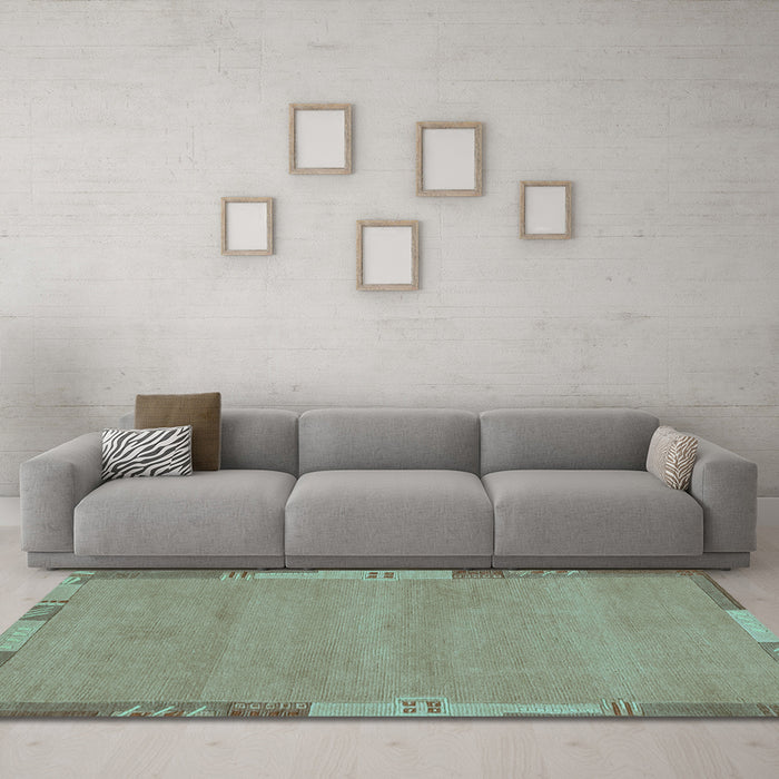 Machine Washable Abstract Light Blue Modern Rug in a Living Room, wshabs3078lblu