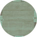 Round Machine Washable Abstract Light Blue Modern Rug, wshabs3078lblu