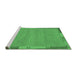 Sideview of Machine Washable Abstract Emerald Green Modern Area Rugs, wshabs3078emgrn