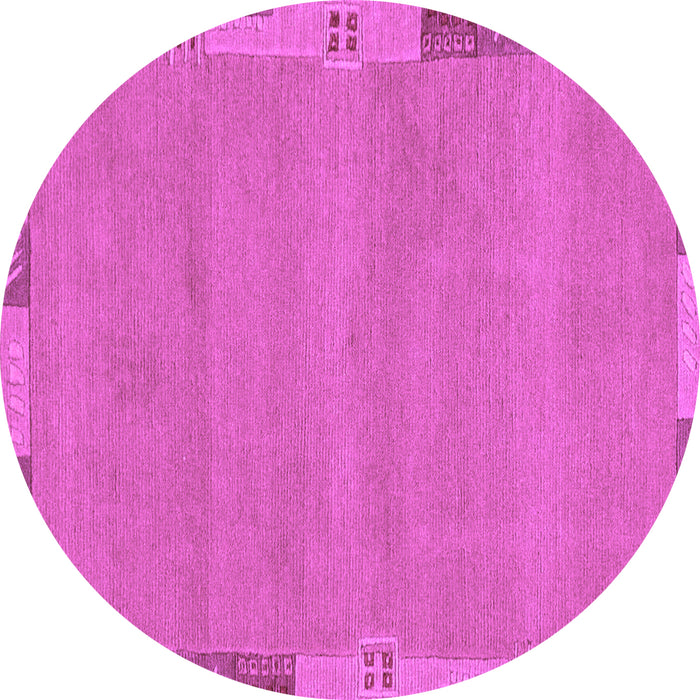 Round Abstract Purple Modern Rug, abs3078pur