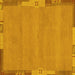 Square Abstract Yellow Modern Rug, abs3078yw