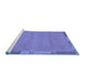 Sideview of Machine Washable Abstract Blue Modern Rug, wshabs3078blu