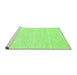 Sideview of Machine Washable Solid Green Modern Area Rugs, wshabs3079grn