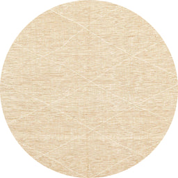 Round Machine Washable Abstract Yellow Rug, wshabs3079