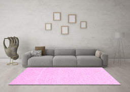 Machine Washable Solid Pink Modern Rug in a Living Room, wshabs3079pnk