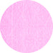 Round Solid Pink Modern Rug, abs3079pnk