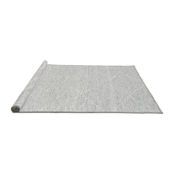 Sideview of Machine Washable Solid Gray Modern Rug, wshabs3079gry
