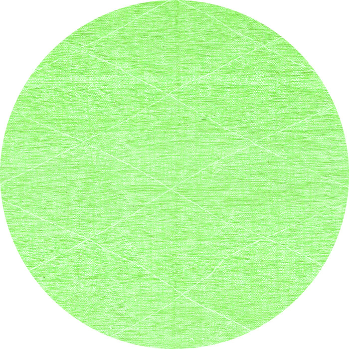Round Solid Green Modern Rug, abs3079grn