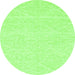 Round Solid Green Modern Rug, abs3079grn