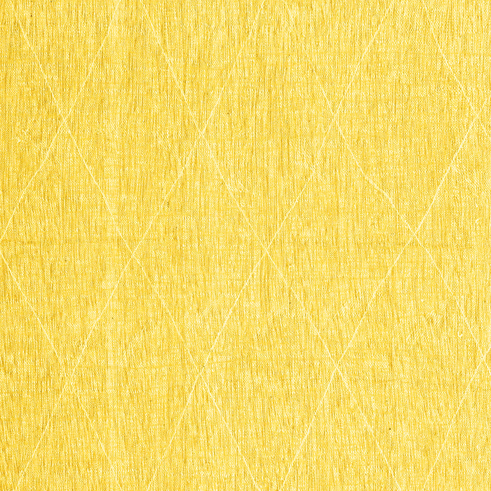 Square Solid Yellow Modern Rug, abs3079yw