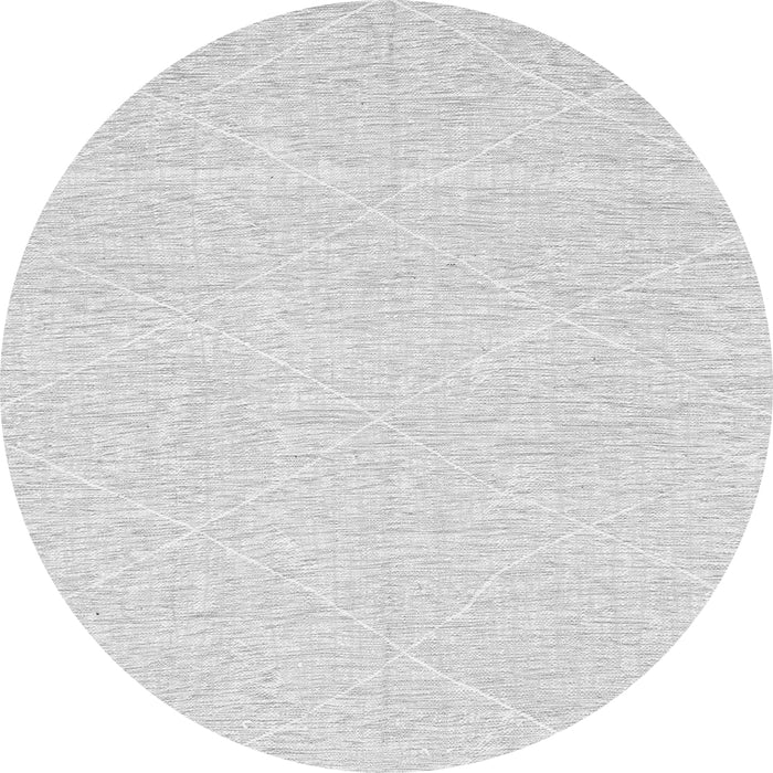 Round Solid Gray Modern Rug, abs3079gry