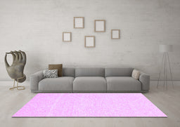 Machine Washable Solid Purple Modern Area Rugs in a Living Room, wshabs3079pur