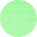 Round Solid Emerald Green Modern Rug, abs3079emgrn