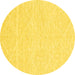 Round Solid Yellow Modern Rug, abs3079yw