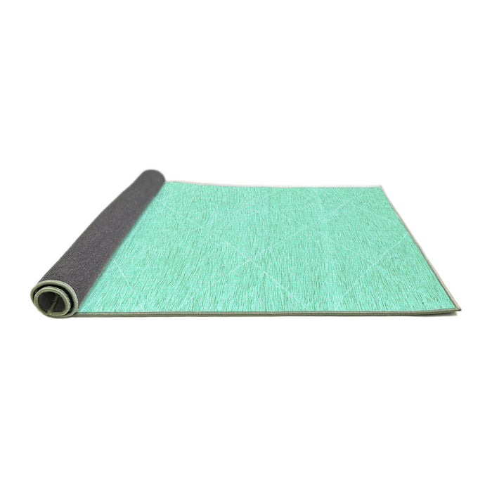 Sideview of Solid Turquoise Modern Rug, abs3079turq