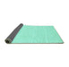 Sideview of Solid Turquoise Modern Rug, abs3079turq