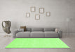 Machine Washable Solid Green Modern Area Rugs in a Living Room,, wshabs3079grn