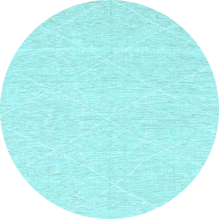 Round Machine Washable Solid Light Blue Modern Rug, wshabs3079lblu
