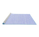 Sideview of Machine Washable Solid Blue Modern Rug, wshabs3079blu