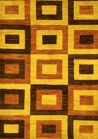 Abstract Yellow Modern Rug, abs307yw