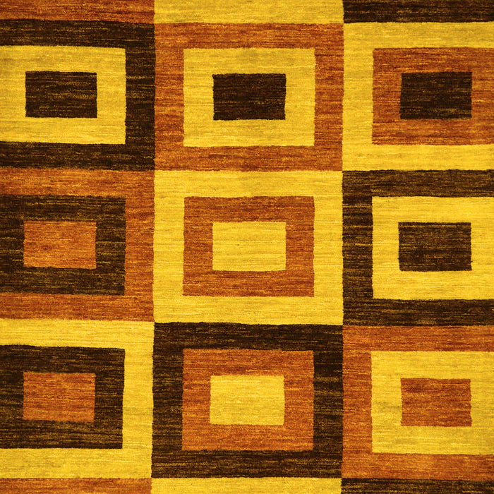 Abstract Yellow Modern Rug, abs307yw