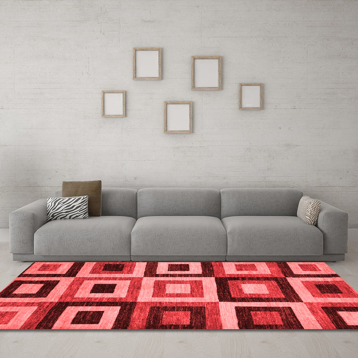 Modern Red Washable Rugs
