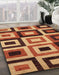 Abstract Red Modern Rug in Family Room, abs307