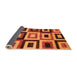 Sideview of Abstract Orange Modern Rug, abs307org