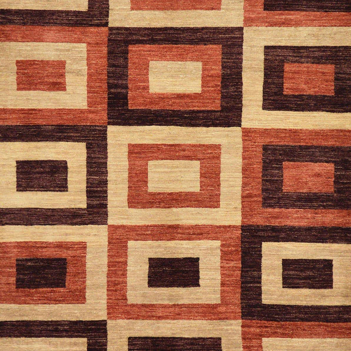 Machine Washable Abstract Tomato Red Rug, wshabs307