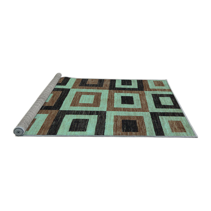 Sideview of Machine Washable Abstract Light Blue Modern Rug, wshabs307lblu