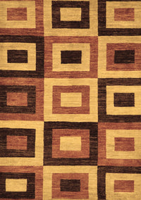 Abstract Brown Modern Rug, abs307brn