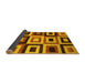 Sideview of Abstract Yellow Modern Rug, abs307yw