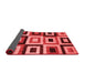 Abstract Red Modern Area Rugs