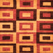 Square Abstract Orange Modern Rug, abs307org