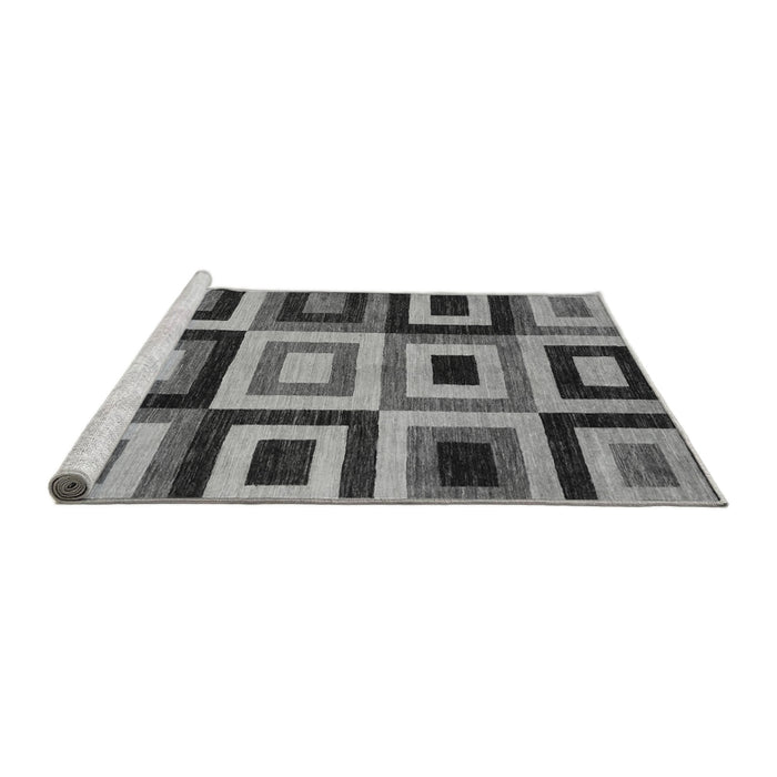 Sideview of Machine Washable Abstract Gray Modern Rug, wshabs307gry