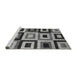 Sideview of Machine Washable Abstract Gray Modern Rug, wshabs307gry